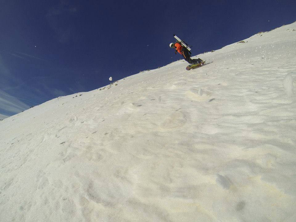 Randonnée snowboard alpes maritimes