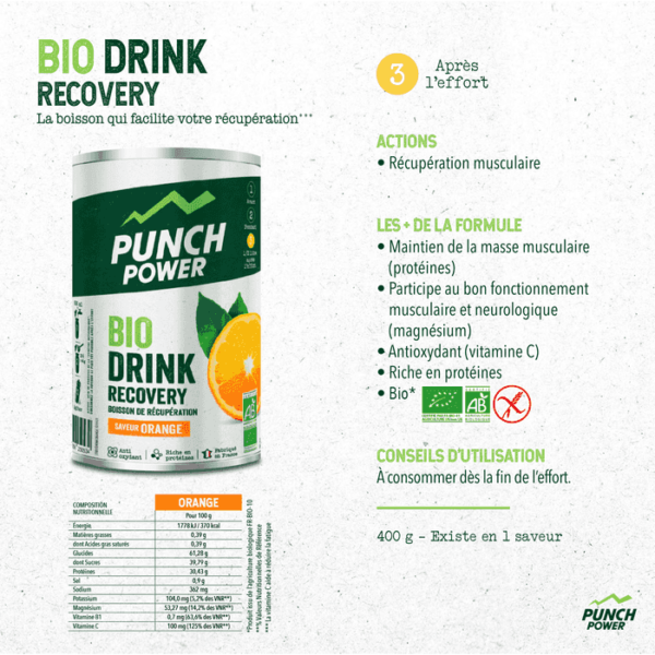 punch power biodrink recovery boisson énergétique